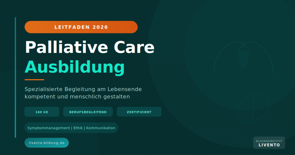 Palliative Care Ausbildung für Pflegekräfte – Leitfaden 2026 zu Weiterbildung mit 160 UE, Symptommanagement und Kommunikation von LIVENTO Bildungsinstitut