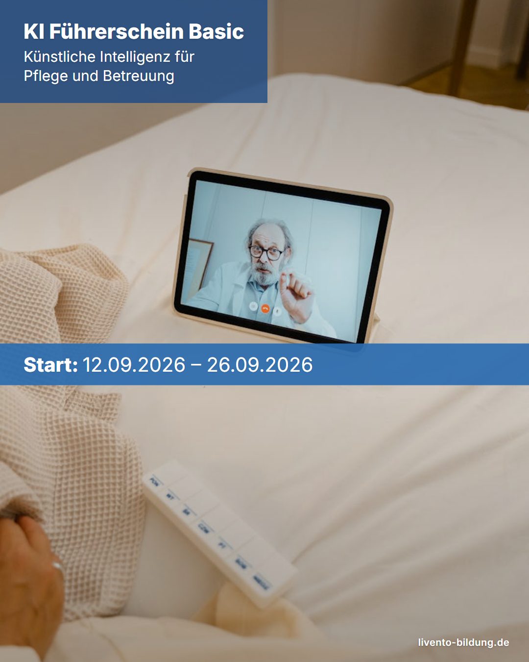 KI-Führerschein Basic – Künstliche Intelligenz für Pflege und Betreuung – 12.09.2026 – 26.09.2026 – KIB062026